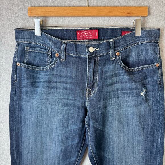 Lucky Brand Jeans Sienna Cigarette Womens Size 10 Distressed Boho Y2K Grunge - Picture 8 of 16